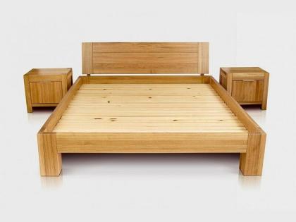 EHEBETT EICHENBETT+LATTENROST+GERIFFELTES KOPFTEIL MASSIVHOLZ 140-200x200cm