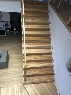 STUFE 85x24(+4)x4cm +SETZSTUFEN FALTTREPPE TREPPENSTUFEN HOLZBELEG ESCHE GEBEIZT