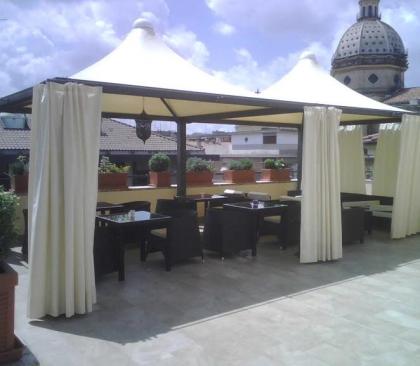 Pavillon Zelt Stahl personalisierte Farben professionell neu 7x7 Garden Café Hot