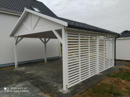 HOLZÜBERDACHUNG FÜR AUTO GARAGENVORDACH GARTENHAUS 5x5m