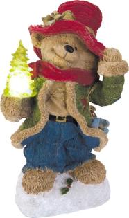 Solarbär, Weihnachtsdekoration, beleuchteter Tannenbaum