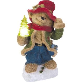 Solarbär, Weihnachtsdekoration, beleuchteter Tannenbaum