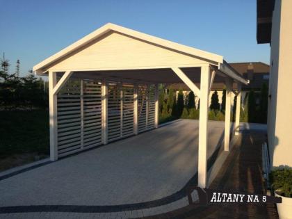 CARPORT GARAGENVORDACH HOLZÜBERDACHUNG FÜR AUTO HOLZGARAGE HOLZBAUSATZ 3, 5x6m