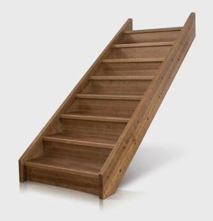 SCHÄTZUNG FREITRAGENDE TREPPEN ZUR SELBSTMONTAGE TYP U, L EICHE ESCHE BUCHE HOLZ