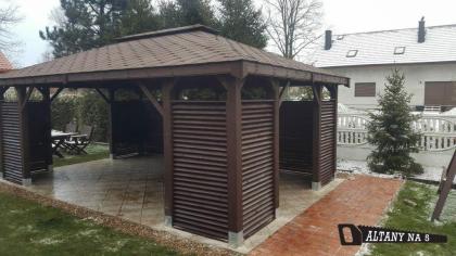 GARTENHAUS GDANSK GARTENLAUBE KLEBEDACH HOLZ KIEFERNHOLZ HOLZPAVILLON 6x4m