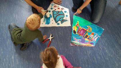 Papa & Kind Drachenbasteln Mülheim im Kindergarten - Oberhausen - Nrw