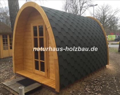 Sauna Pod, massives Naturhaus Saunapod in 46 mm und 58 mm Wandstärke, massive Sa
