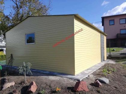 Blechgarage Garage Einzelgarage Geräteschupppen 5x6 m verzinkt inkl. Aufbau