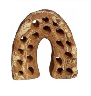 Garnelenfelsen in canyon aus Ton als Aquariumdekoration für das Nanoaquarium mit