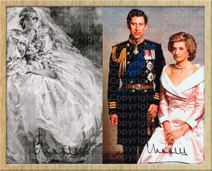 Prinzessin Diana Kunstwerk. Signiert von Prinz Charles. NEU. Kunstdruck. Rarität