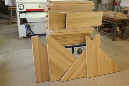 HOLZTREPPENSTUFEN HOLZSTUFEN MASSIVHOLZSTUFEN EICHENHOLZ UNBEMALT 95x28x4cm