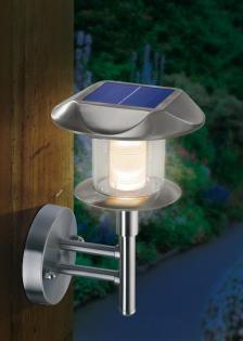 Solar-Hausnummerbeleuchtung aus Edelstahl, 4 weiße LEDs