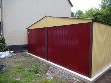 Blechgarage Doppelgarage Fertiggarage Metallgarage Gerätebau 6x6m