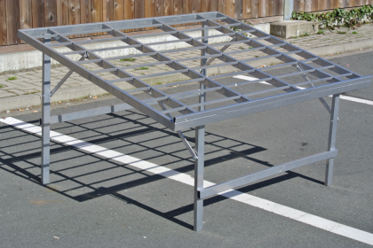 Aluminium Schrägtisch für Obst oder Gemüsestand