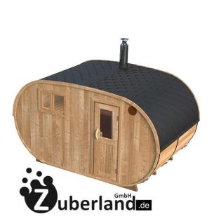 Fass-Sauna, Saunafass, Sauna Oval aus Fichtenholz