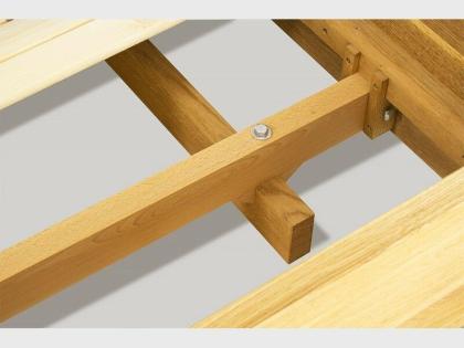 REINER BETT DOPPELBETT HOTELBETT GÄSTEBETT EICHENBETT MASSIVHOLZ 200x200x38cm