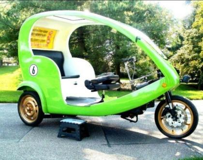 FREIZEITMOBIL GOLF CAR GOLFCART RIKSCHA TUK TUK E-BIKE ZUGMASCHINE