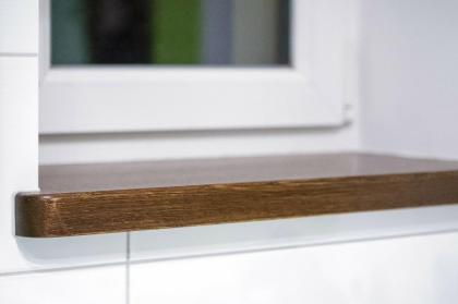 FENSTERBRETT EICHENHOLZ MASSIVHOLZ FENSTERBANK POLIERT FARBE WÄHLBAR 85x28x4cm