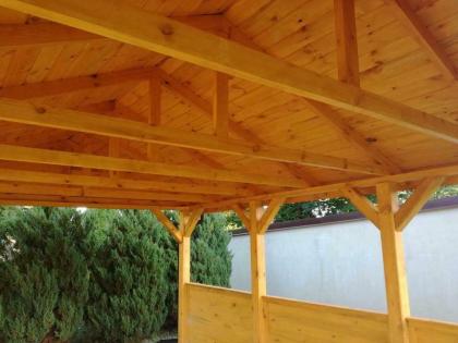 HOLZÜBERDACHUNG GARAGENVORDACH GARTENHAUS 3, 5x5m NEUWARE