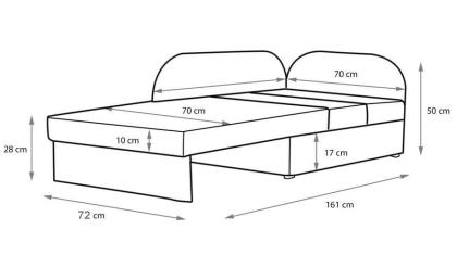 Ecksofa Kindersofa Schlaffunktion Kissen links/ rechts Klappsofa Pony Muster bis