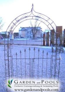  Rosenbogen mit Tür, Pergola Rosenbögen Rund oder Lilie Spitze