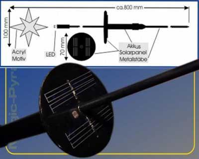 Stableuchte Solar Blume mit Farbwechsellicht
