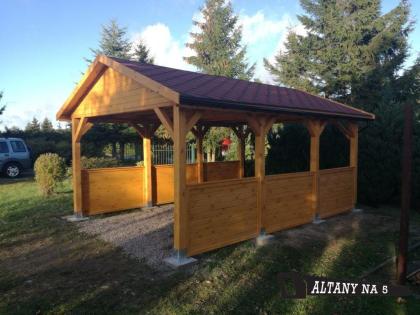 HOLZÜBERDACHUNG GARAGENVORDACH GARTENHAUS 3, 5x5m NEUWARE