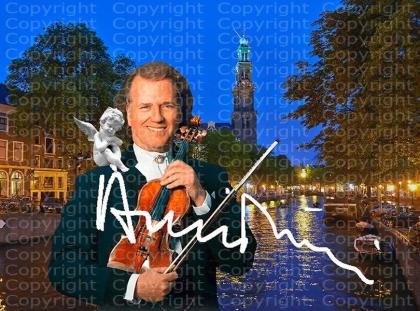 André Rieu Fotodruck signiert. NEU. Souvenir. Rarität. Andenken.