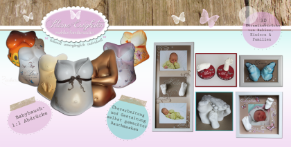 Babybauchabdrücke, Baby-3D-Abformungen, Bauchmaske, Körperabformung