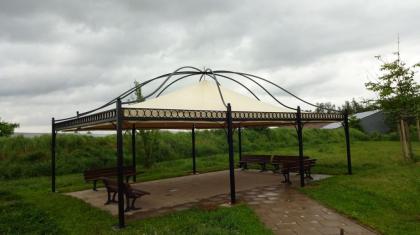 Pavillon Rechteckig Partyzelt Metallpavillon Gartenlaube Gazebo DUBAI BIG Pavill