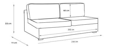 Sofa Couch Schlaffunktion Dreisitzer Stauraum Schlafcouch Schlafsofa 2 Schlafplä