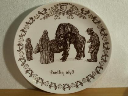 4 Sammelteller , MINNESTALLRIK NR 1, 4, 5, 6 , Gustavsberg Schweden