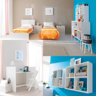 Kinderbett umbaubar zum Jugendzimmer Voyager, komplett mit Wickelauflage NE