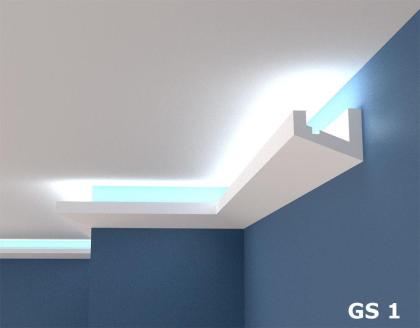 Polystyrol Stuckleiste Lichtprofile LED indirekte Beleuchtung Hartschaum