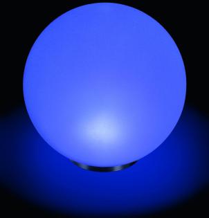 Solar-Kugel, Echtglas-Optik, 40 cm, weißes LED-Licht, 6-fach Lichtwechsel, fixie
