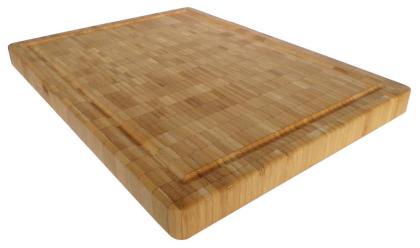 Premium Kuechen Hackblock Schneidebrett XXL aus Naturholz Bambus NEU