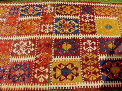 Sammlerteppich Kazak Kelim von ca. 1860 (T012)