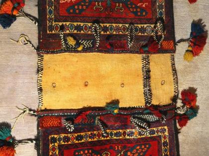 Orientteppich Afschar Doppeltasche antik (T119)