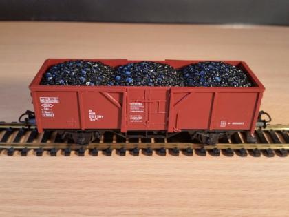 Märklin H0 Nr. 4431 : Offener Güterwagen mit Kohle beladen