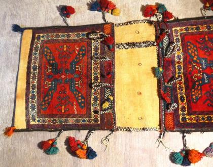 Orientteppich Afschar Doppeltasche antik (T119)