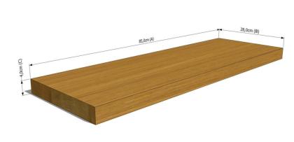 TREPPEN HOLZTREPPENSTUFEN EICHENHOLZ HOLZSTUFEN MASSIVHOLZ LACKIERT 85x28x4cm