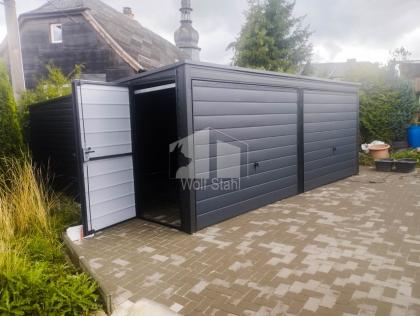 Blechgarage 6x5m Metallgarage Fertiggarage Transport + Aufbau gratis GP208