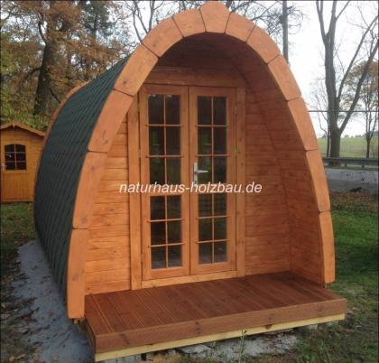 Sauna Pod, massives Naturhaus Saunapod in 46 mm und 58 mm Wandstärke, massive Sa