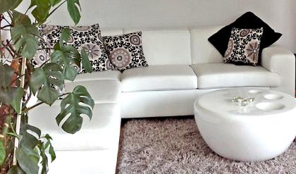 Design-Luxus-Ecksofa - Dickleder (durchgefärbt) 