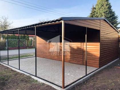 Blechgarage 5x6m Metallgarage Fertiggarage Carport und Garage Hohe Qualität GP88