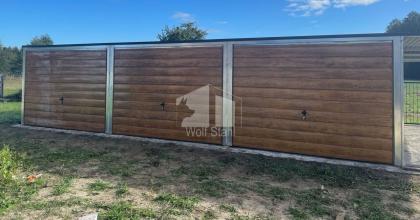 Blechgarage 9x6m Metallgarage Fertiggarage Doppelgarage Carport und Garage GP226