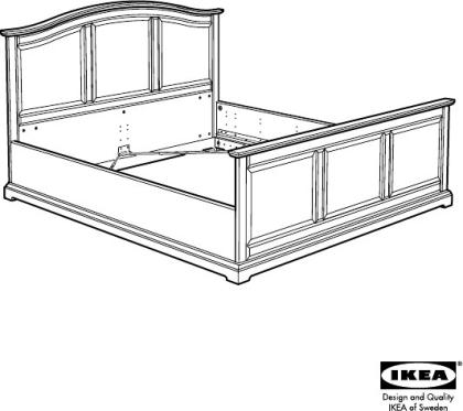 Ikea Birkeland Bettgestell (180x200)Farbe Creme Weiß