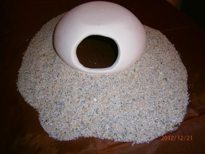 Schlangen UFO, Barschhöhle, Welshöhle,Weiß ca 21 cm Durchm.,