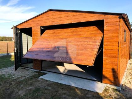  Blechgarage 5,5x6m Garage mit Satteldach Fertiggarage Holzoptik Günstige Preise