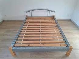 Ich biete Metallbett Farbe Grau 140 x 200 cm